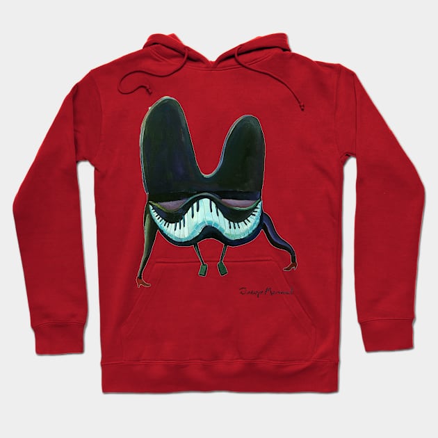 Smiling piano Hoodie by diegomanuel